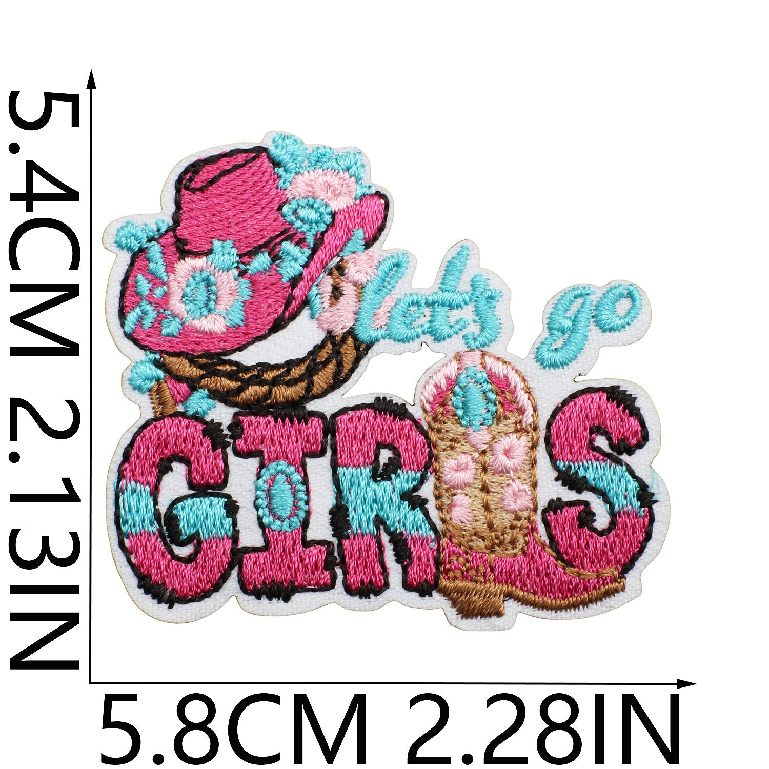 Wholesale Western Denim Embroidery Cloth Sticker FS